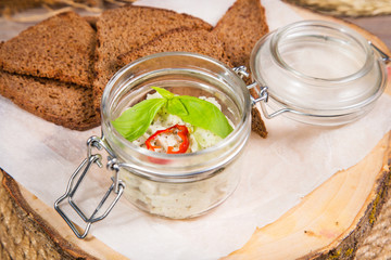 white pate in restaurant