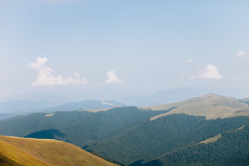 ukrainian carpathian mountains. Beautiful mountain landscape.