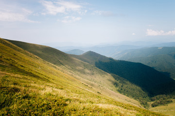 ukrainian carpathian mountains. Beautiful mountain landscape.
