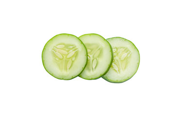 fresh cucumbers isolated on white..