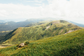 ukrainian carpathian mountains. Beautiful mountain landscape.