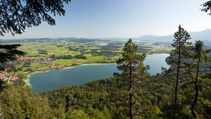 Füssen, Dreiseenblick, Weissen-, Hopfen-, Forggensee