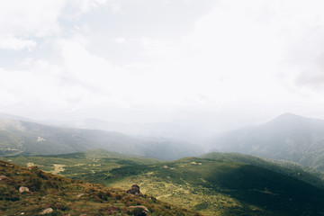 ukrainian carpathian mountains. Beautiful mountain landscape.