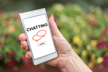 Chatting concept on a smartphone