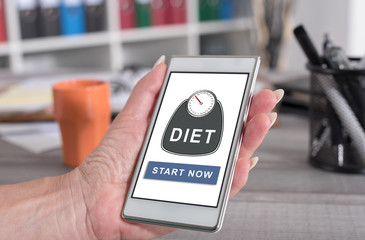 Diet concept on a smartphone