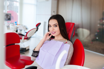 Beautiful girl in dentistry