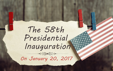 The 58th Presidential Inauguration Day On January 20, 2017. Americans celebrate the newly elected US President background 