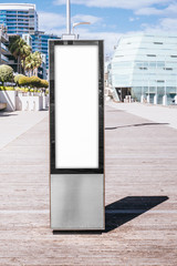Blank billboard outdoors, outdoor advertising mock up