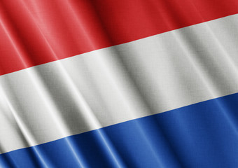 Netherlands waving flag close