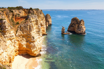 Sunny seaside of Algarve