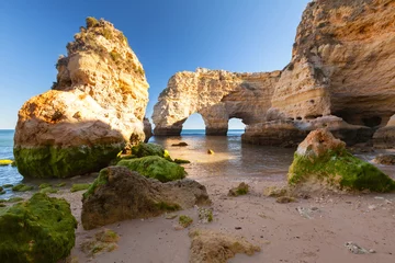 Crédence de cuisine en verre imprimé Plage de Marinha, Algarve, Portugal Algarve landmark by the coastline