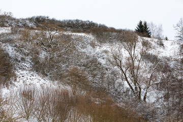 winter landscape Czech Highland