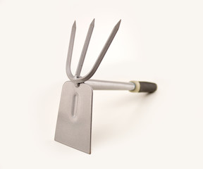 Garden hoe tool isolated on white background