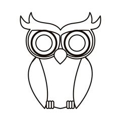 Owl cartoon icon. Bird animal and nature theme. Isolated design. Vector illustration
