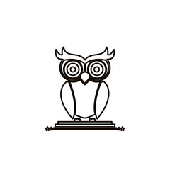 Owl cartoon icon. Bird animal and nature theme. Isolated design. Vector illustration
