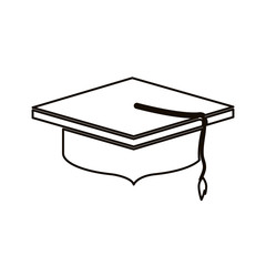 Graduation cap icon. University education and school theme. Isolated design. Vector illustration