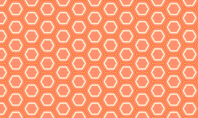 hexagon pattern orange tone background