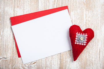 Valentine's day card with heart
