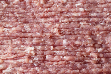 Fresh slice pork meat in colse-up shot