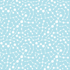abstract geometric blue deco stars constellation pattern