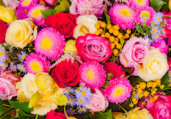 Abstract background of flowers. Close-up