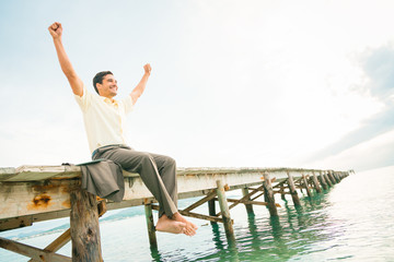 Businessman By The Sea