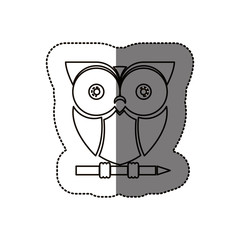 Owl cartoon icon. Bird animal and nature theme. Isolated design. Vector illustration