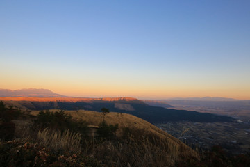 熊本県熊本市　阿蘇スカイライン展望所からの風景