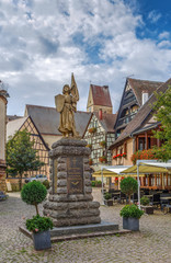  statue of Jeanne d'Arc,Eguisheim, Alsace, France
