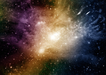 galaxy in a free space