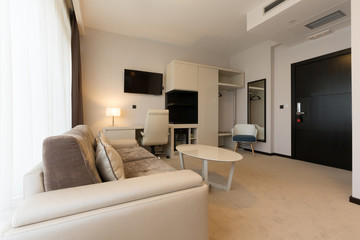 Modern hotel room interior
