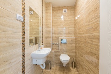 Interior of a hotel bathroom