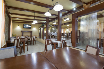Interior of a hotel restaurant