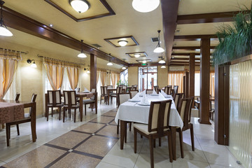 Interior of a hotel restaurant