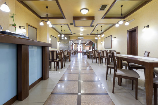 Interior of a hotel restaurant