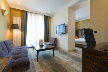 Interior of a hotel room