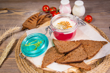 Pate with beetroot