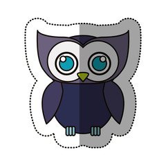 Owl cartoon icon. Bird animal and nature theme. Isolated design. Vector illustration