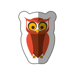 Owl cartoon icon. Bird animal and nature theme. Isolated design. Vector illustration