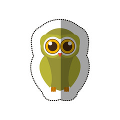 Owl cartoon icon. Bird animal and nature theme. Isolated design. Vector illustration
