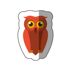 Owl cartoon icon. Bird animal and nature theme. Isolated design. Vector illustration