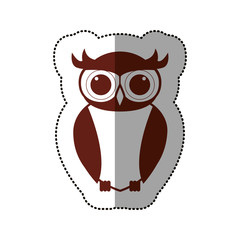 Owl cartoon icon. Bird animal and nature theme. Isolated design. Vector illustration