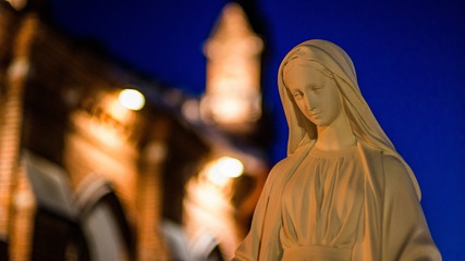 Statue of Virgin Mary in the city of Vladimir