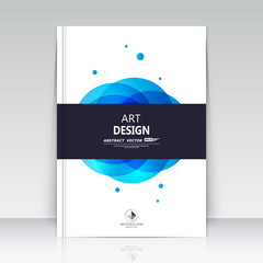 Abstract composition. Text frame surface. A4 brochure cover. White title sheet. Creative logo figure. Ad banner form font texture. Blue round icon label. Bulb flyer fiber. EPS10 backdrop. Vector art