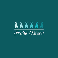 Osterhasen - Frohe Ostern - Vektor Grafik