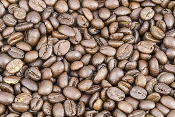 Roasted coffee beans background