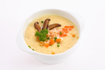 Steamed Egg with shrimp.