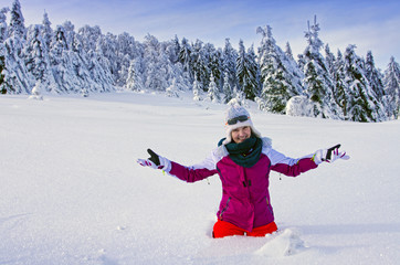 Winter Girl fun & snow