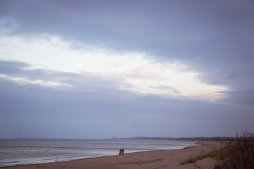 Fototapeta na wymiar A beautiful landscape of dunes on the coastline of Baltic sea
