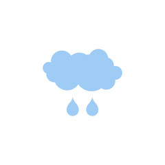 Cloud and rain icon. Weather pictogram isolated
